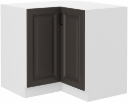 Kuchyňská skříňka Stilo 90x90 DN 1F BB, korpus bílá / dvířka šedá