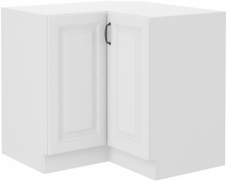 Kuchyňská skříňka Stilo 90x90 DN 1F BB, korpus bílá / dvířka bílá