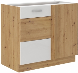 105 ND 1F BB ARTISAN bílá LESK (skříňka pro utvoření rohu)