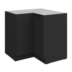 Kuchyňská skříňka ARIA  90x90 DN 2F BB korpus černá, dvířka černá