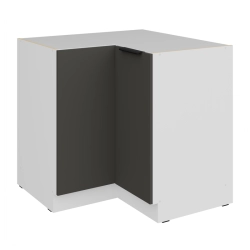 Kuchyňská skříňka ARIA  90x90 DN 2F BB korpus bílá, dvířka šedá