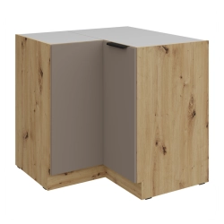 Kuchyňská skříňka ARIA  90x90 DN 2F BB korpus dub artisan, dvířka Sandgrau-TA