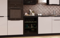 Spodní prosklená kuchyňská skříňka 40 DW 1F BB, černá