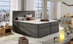 Kontinentální postel BOLERO - Boxspring - tmavě šedá látka Sawana 05
