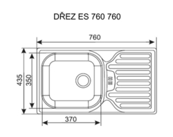 Dřez ES 760 760