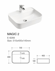 keramické umyvadlo MAGIC WHITE 50