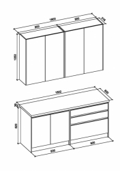 Kuchyňská linka IDEA 180 votan