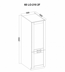Kuchyňská skříňka LUNA 60 LO-210 2F