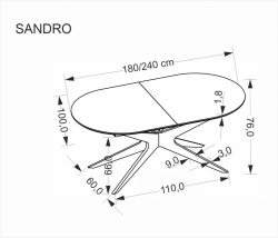 Jídelní stůl SANDRO