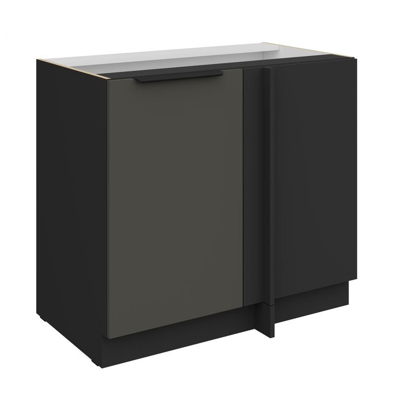 Kuchyňská skříňka ARIA 105 ND 1F BB korpus černá, dvířka šedá