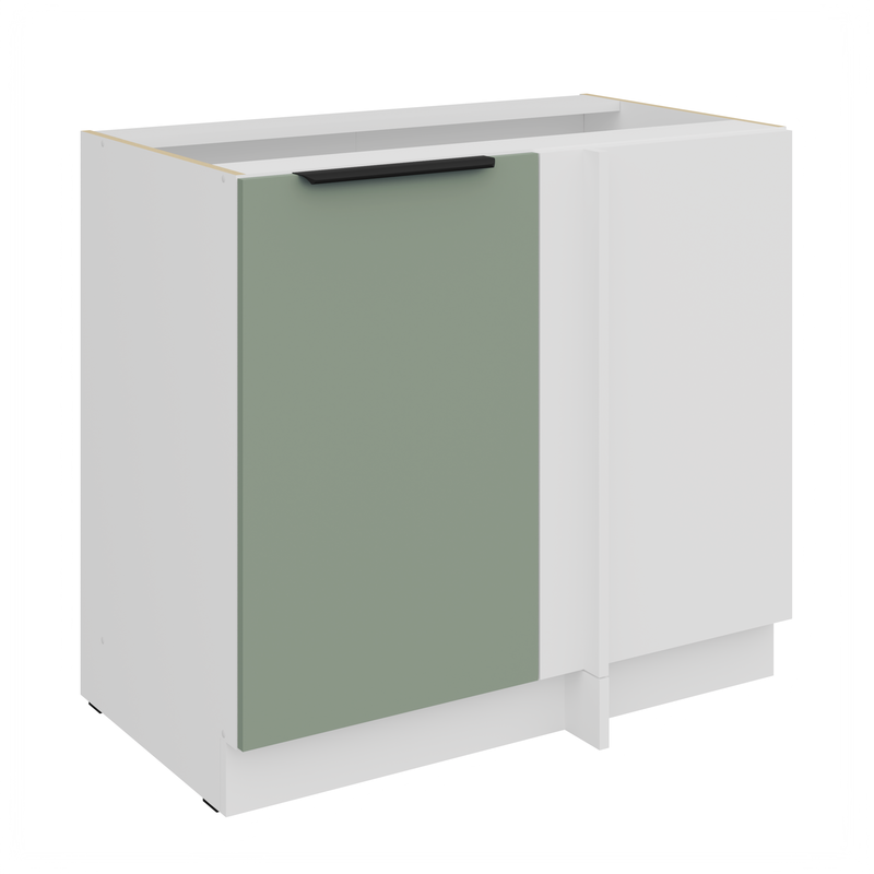 Kuchyňská skříňka ARIA 105 ND 1F BB korpus bílá, dvířka Aquamarine-SA