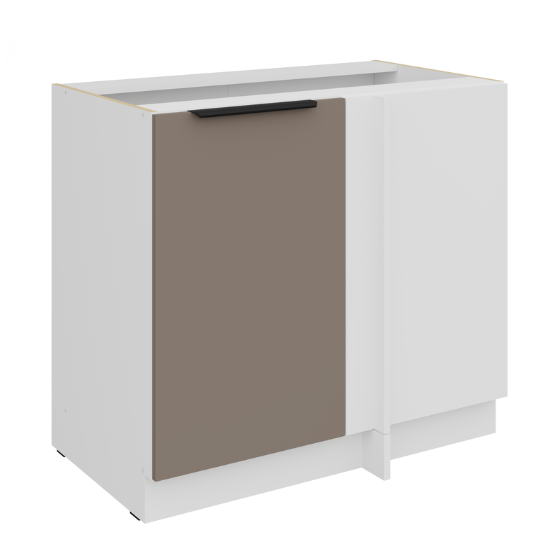 Kuchyňská skříňka ARIA 105 ND 1F BB korpus bílá, dvířka Sandgrau-TA