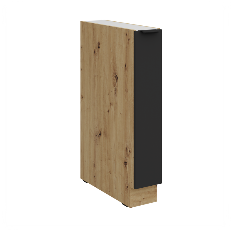 Kuchyňská skříňka ARIA 15 D CARGO BB korpus dub artisan, dvířka černá