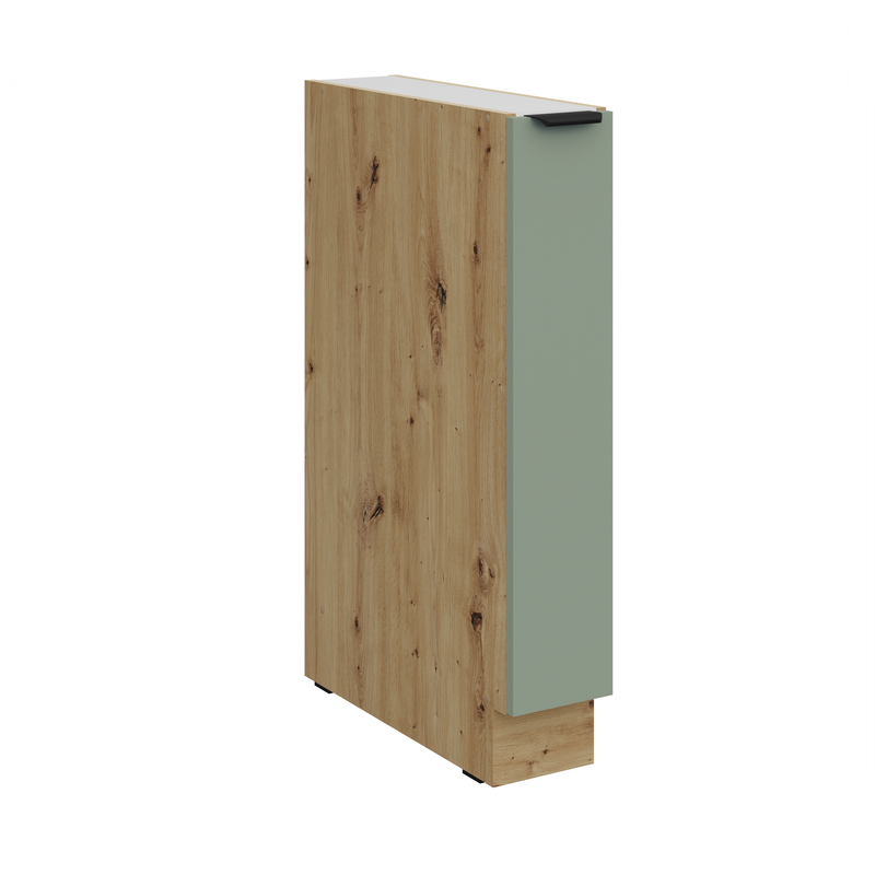 Kuchyňská skříňka ARIA 15 D CARGO BB korpus dub artisan, dvířka Aquamarine-SA