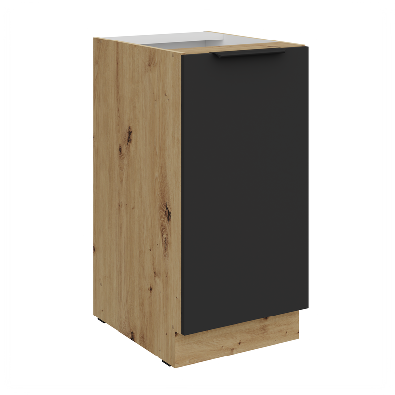 Kuchyňská skříňka ARIA 40 D 1F BB korpus dub artisan, dvířka černá