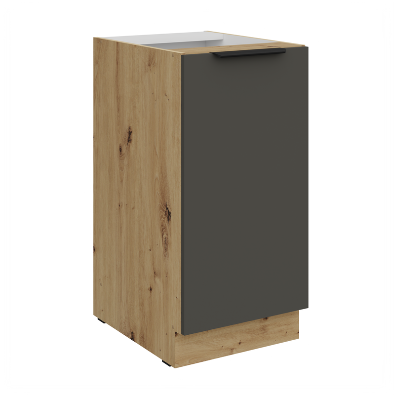 Kuchyňská skříňka ARIA 40 D 1F BB korpus dub artisan, dvířka šedá