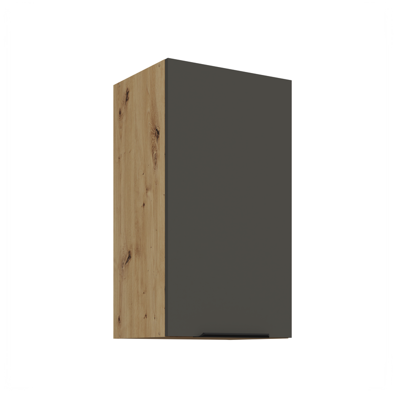 Kuchyňská skříňka ARIA 40 G-72 1F korpus dub artisan, dvířka šedá