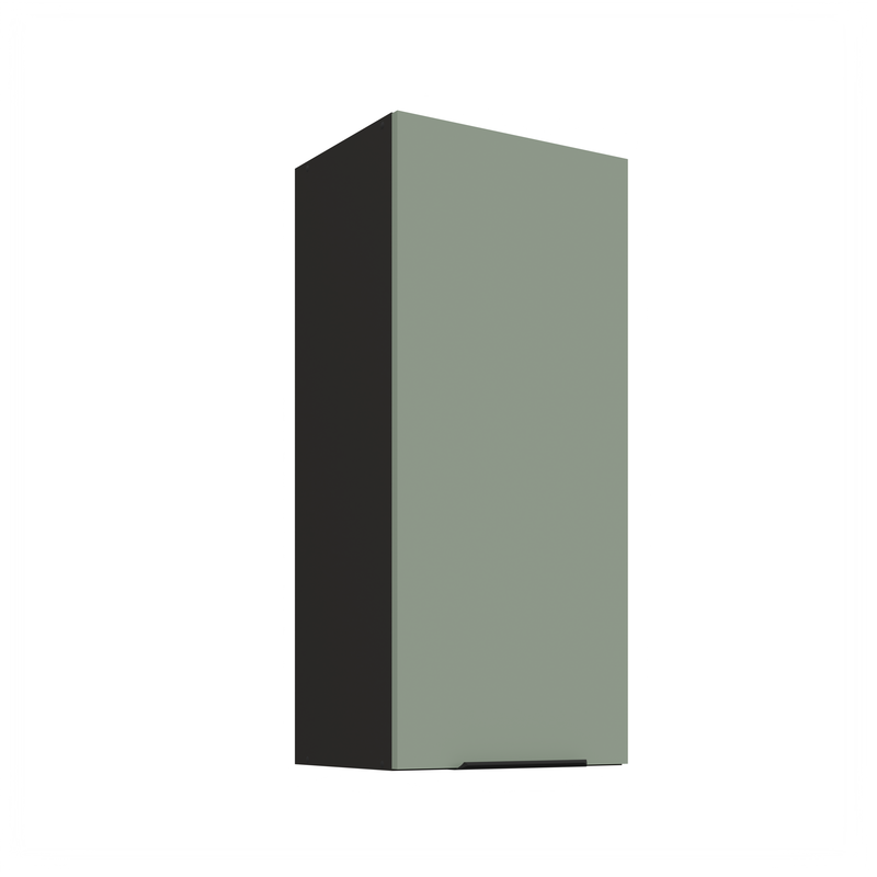 Kuchyňská skříňka ARIA 40 G-90 1F 
korpus černá, dvířka Aquamarine-SA
