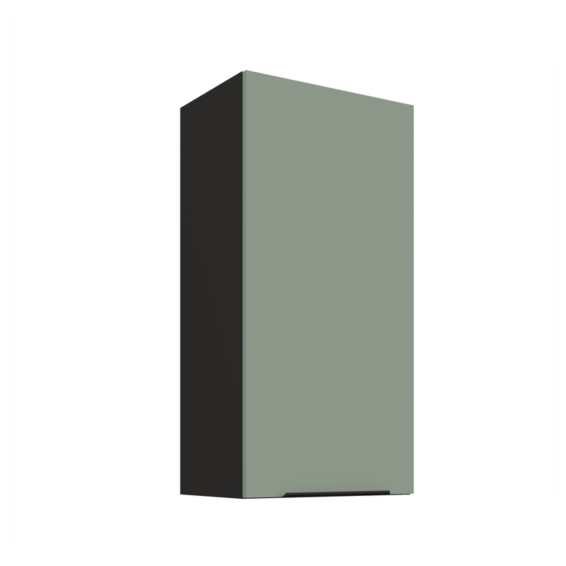 Kuchyňská skříňka ARIA 45 G-90 1F 
korpus černá, dvířka Aquamarine-SA