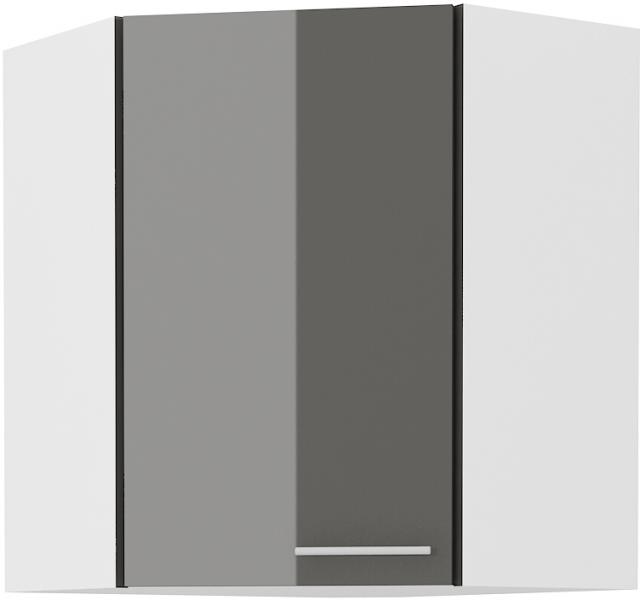 Kuchyňská skříňka LARA šedá 60x60 GN-72 1F (45°)