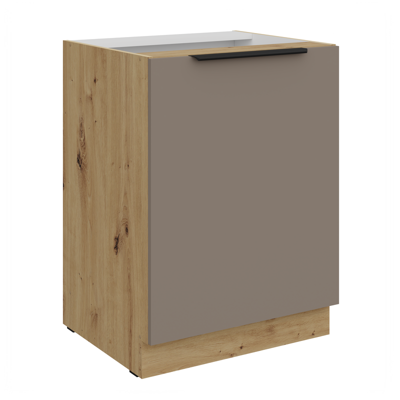 Kuchyňská skříňka ARIA 60 D 1F BB 
korpus dub artisan, dvířka Sandgrau-TA