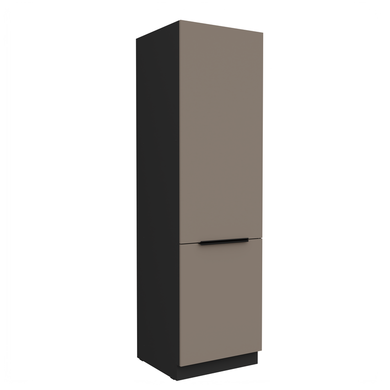 Kuchyňská skříňka ARIA 60 DK-210 2F korpus černá, dvířka Sandgrau-TA