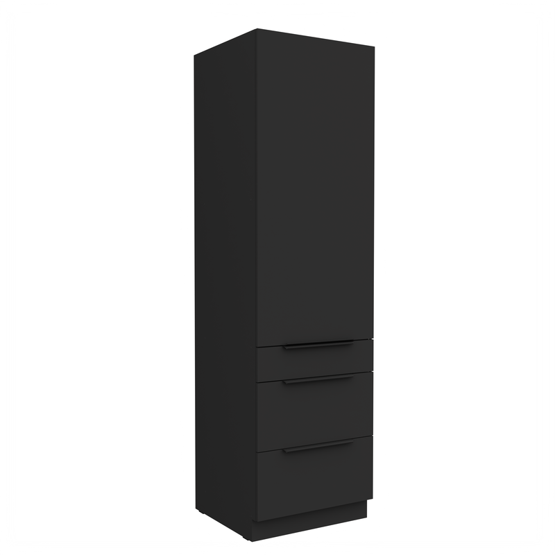 Kuchyňská skříňka ARIA 60 DKS-210 3S 1F korpus černá, dvířka černá