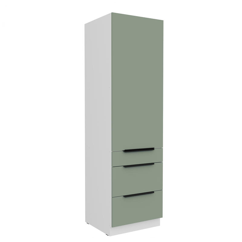 Kuchyňská skříňka ARIA 60 DKS-210 3S 1F korpus bílá, dvířka Aquamarine-SA