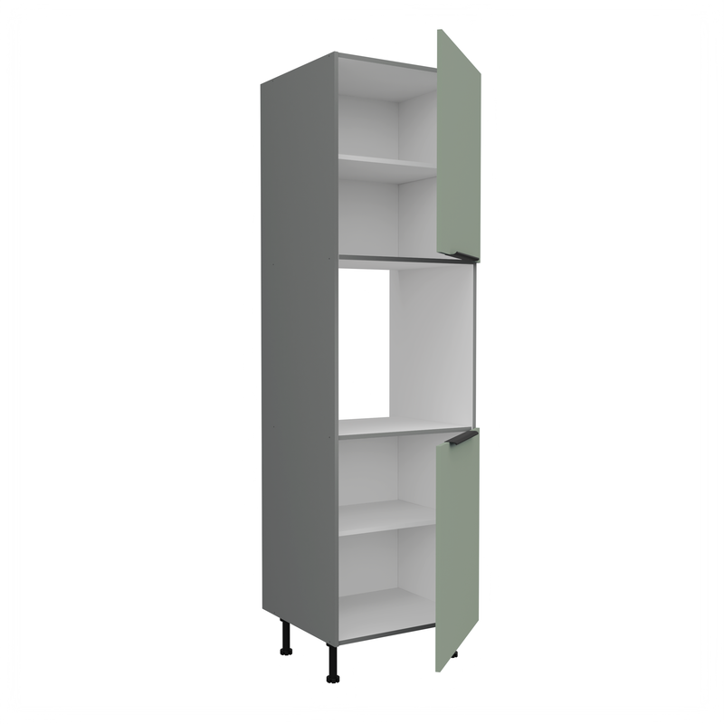 Kuchyňská skříň ARIA antracit 60 DP-215 2F / dvířka Aquamarine  