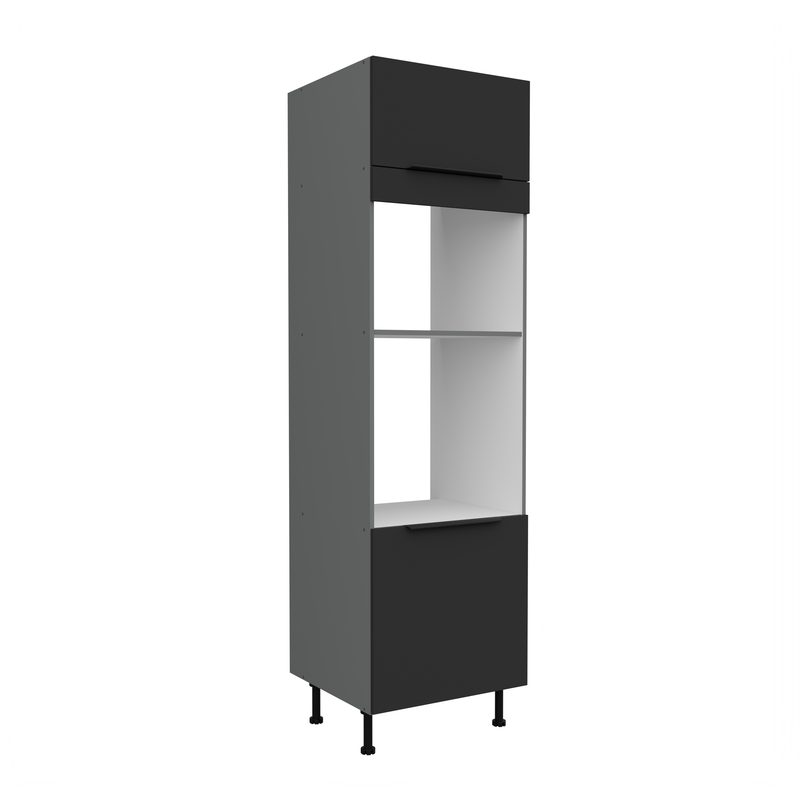 Kuchyňská skříň ARIA antracit 60 DPM-215 2F / dvířka černá 