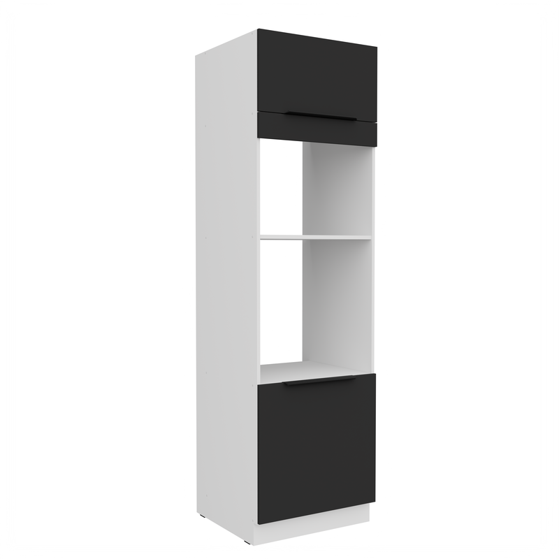 Kuchyňská skříňka ARIA 60 DPM-210 2F korpus bílá, dvířka černá