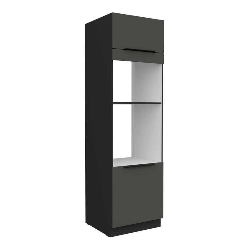 Kuchyňská skříňka ARIA 60 DPM-210 2F korpus černá, dvířka šedá
