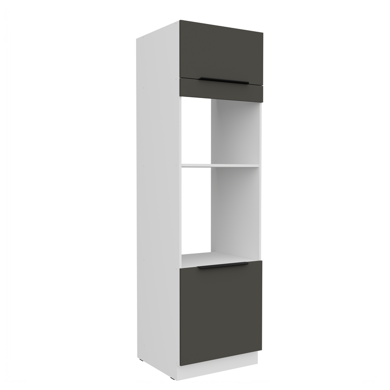 Kuchyňská skříňka ARIA 60 DPM-210 2F korpus bílá, dvířka šedá