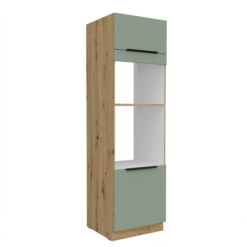 Kuchyňská skříňka ARIA 60 DPM-210 2F korpus dub artisan, dvířka Aquamarine-SA