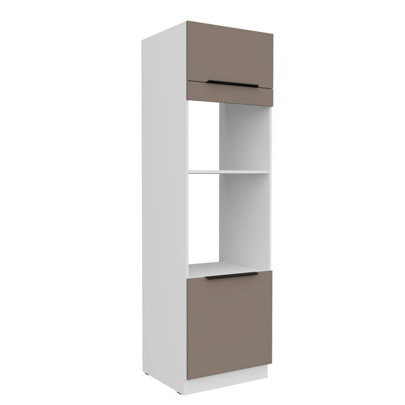 Kuchyňská skříňka ARIA 60 DPM-210 2F korpus bílá, dvířka Sandgrau-TA
