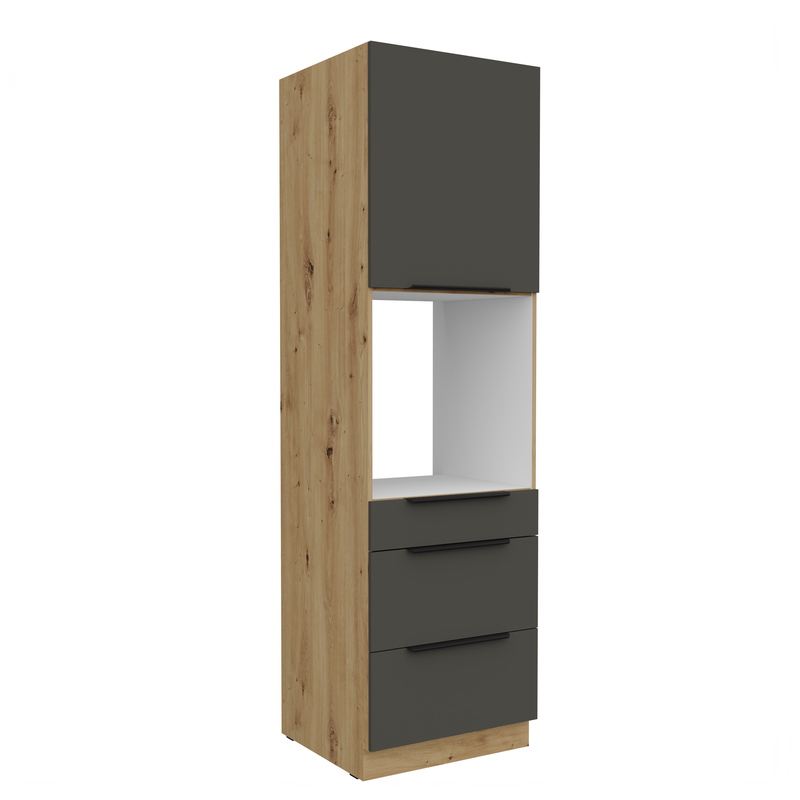 Kuchyňská skříňka ARIA 60 DPS-210 3S 1F korpus dub artisan, dvířka šedá