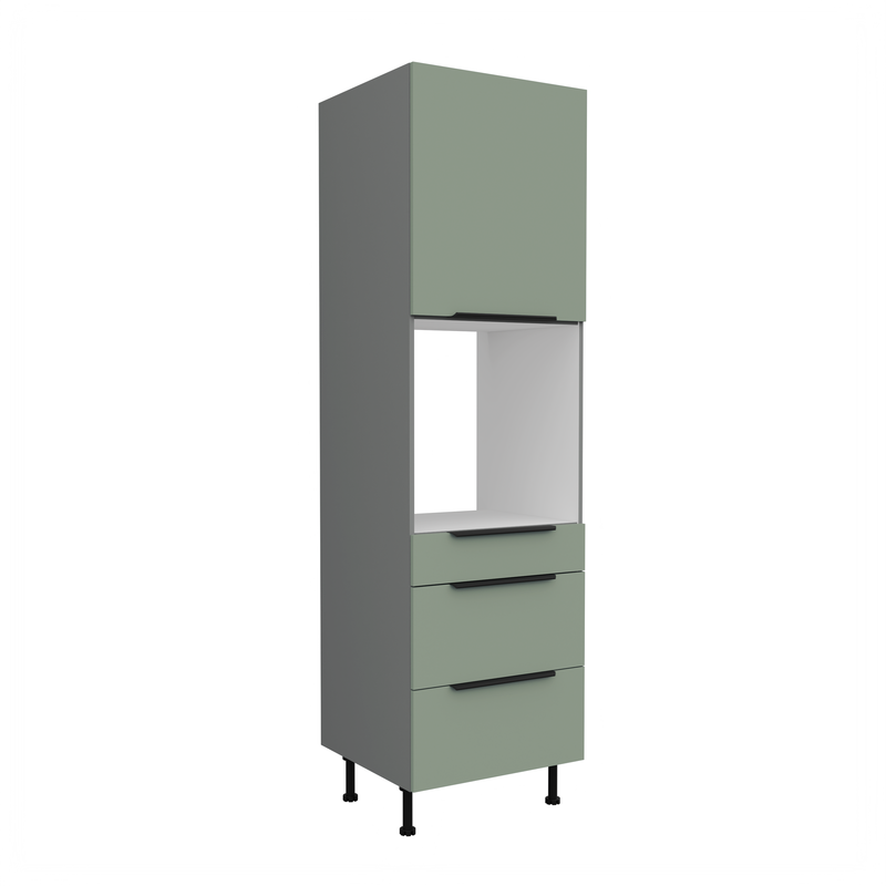 Kuchyňská skříň ARIA antracit 60 DPS-215 3S 1F / dvířka Aquamarine