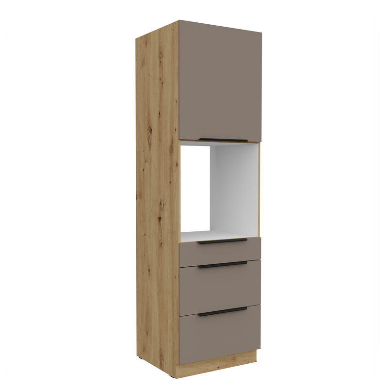 Kuchyňská skříňka ARIA 60 DPS-210 3S 1F korpus dub artisan, dvířka Sandgrau-TA