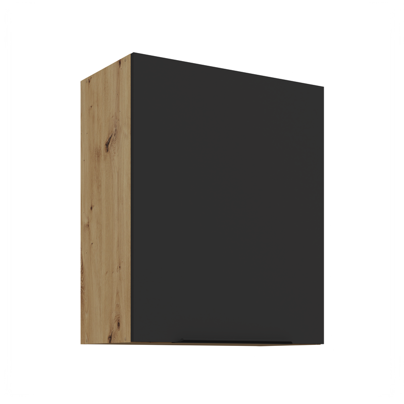 Kuchyňská skříňka ARIA  60 G-72 1F 
korpus dub artisan, dvířka černá