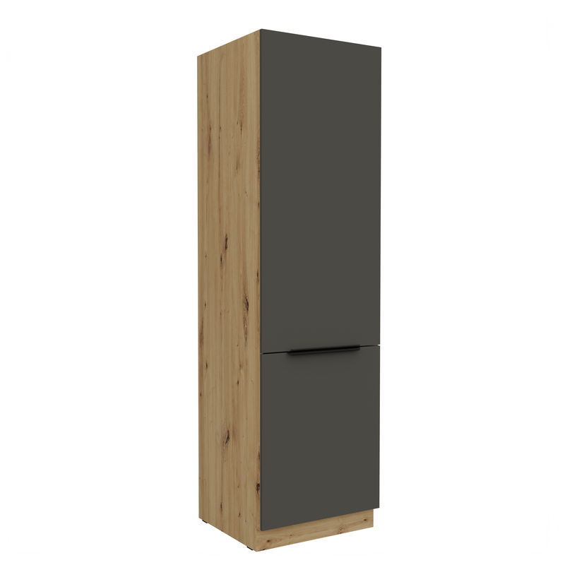 Kuchyňská skříňka ARIA 60 LO-210 2F korpus dub artisan, dvířka šedá