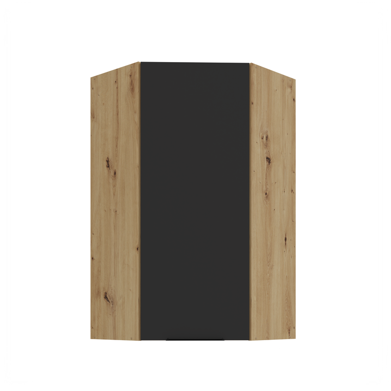 Kuchyňská skříňka ARIA 60x60 GN-108 1F (45°) 
korpus dub artisan, dvířka černá