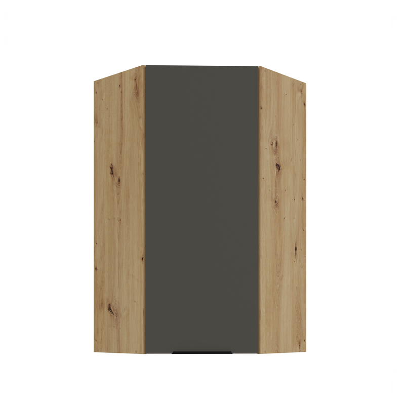 Kuchyňská skříňka ARIA 60x60 GN-108 1F (45°) 
korpus dub artisan, dvířka šedá