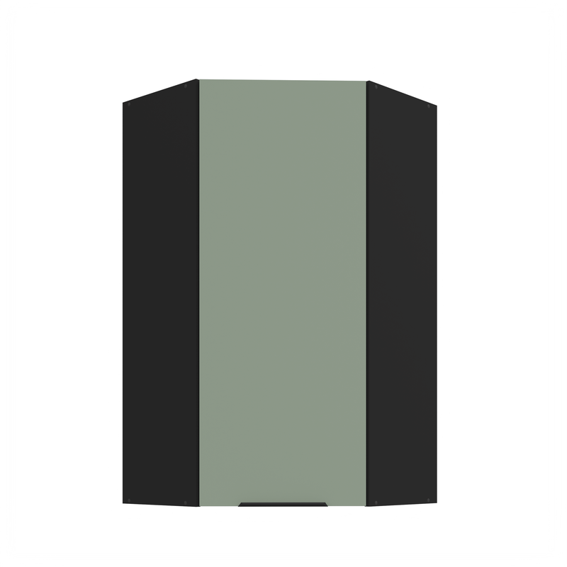 Kuchyňská skříňka ARIA 60x60 GN-108 1F (45°) 
korpus černá, dvířka Aquamarine-SA