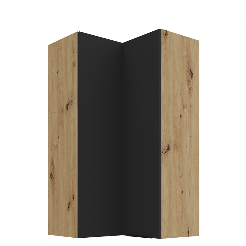 Kuchyňská skříňka ARIA 60x60 GN-108 2F (90°) 
korpus dub artisan, dvířka černá