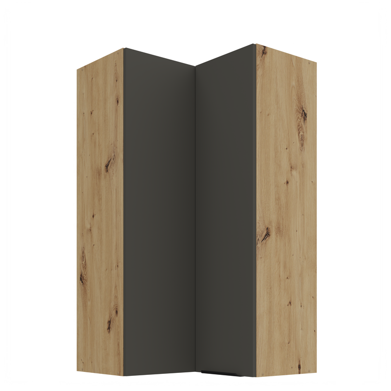 Kuchyňská skříňka ARIA 60x60 GN-108 2F (90°) 
korpus dub artisan, dvířka šedá
