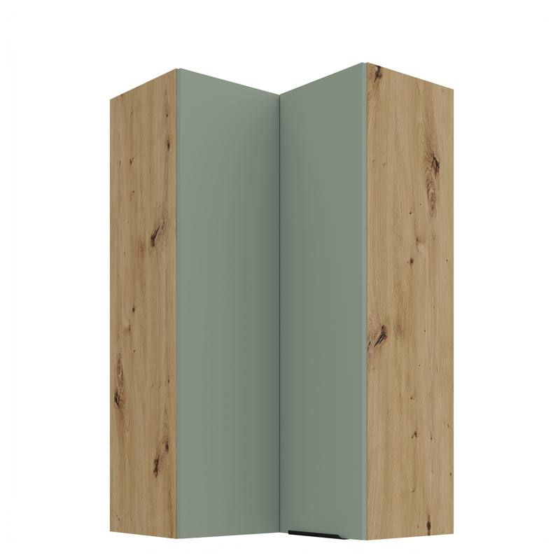 Kuchyňská skříňka ARIA 60x60 GN-108 2F (90°) 
korpus dub artisan, dvířka Aquamarine-SA