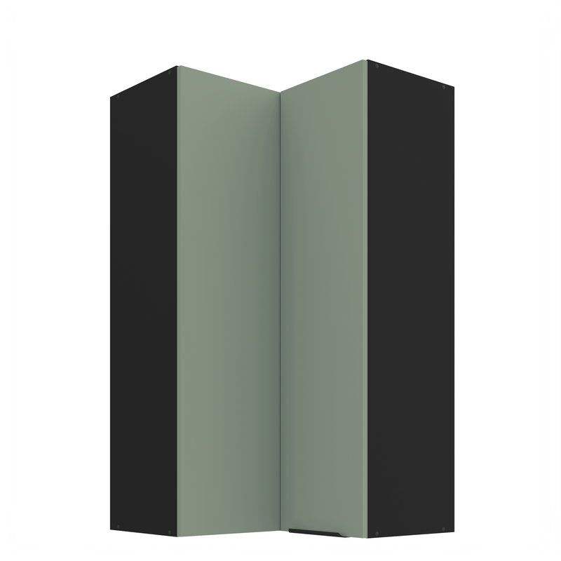 Kuchyňská skříňka ARIA 60x60 GN-108 2F (90°) 
korpus černá, dvířka Aquamarine-SA
