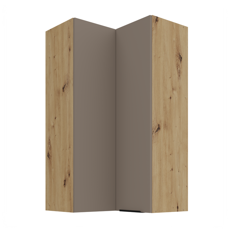 Kuchyňská skříňka ARIA 60x60 GN-108 2F (90°) 
korpus dub artisan, dvířka Sandgrau-TA