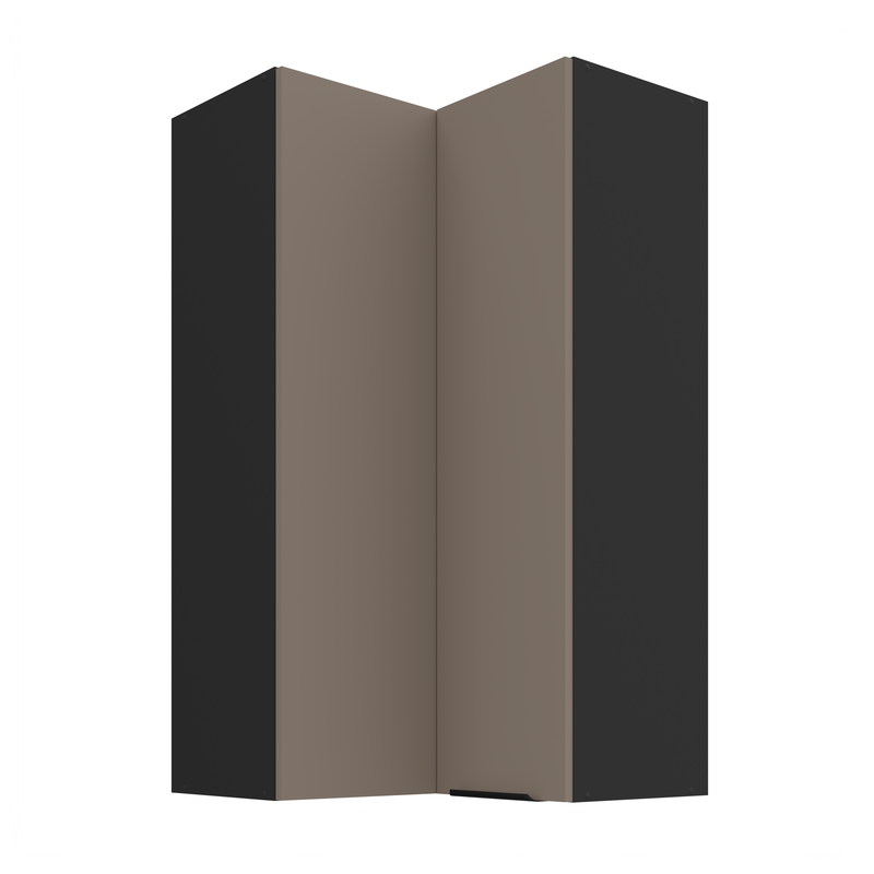 Kuchyňská skříňka ARIA 60x60 GN-108 2F (90°) 
korpus černá, dvířka Sandgrau-TA
