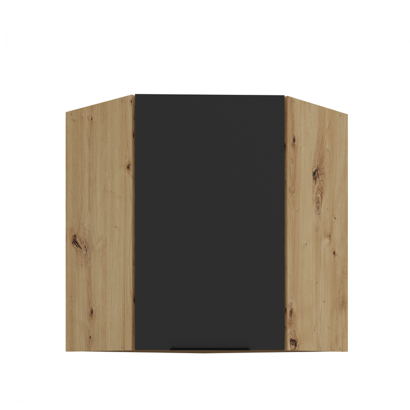 Kuchyňská skříňka ARIA 60x60 GN-72 1F (45°) 
korpus dub artisan, dvířka černá